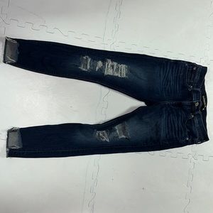 Ankle legging mid rise dark wash jeans